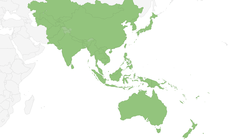 Map of Asia and The Pacific