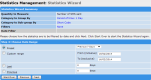 Statistics Wizard screenshot showing the "Choose Date Range" screen