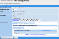 Screenshot showing the Filter Message History screen