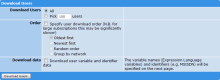Screenshot of the Download section on a subscription's property page