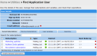 Screenshot of Find User utility showing the User Details and Current Subscriptions sections