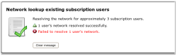 Screenshot showing the results of a network lookup