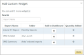 Screen shot of the Add Custom Widget window