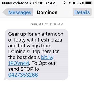 Domino’s Pizza: Order Tracking Updates