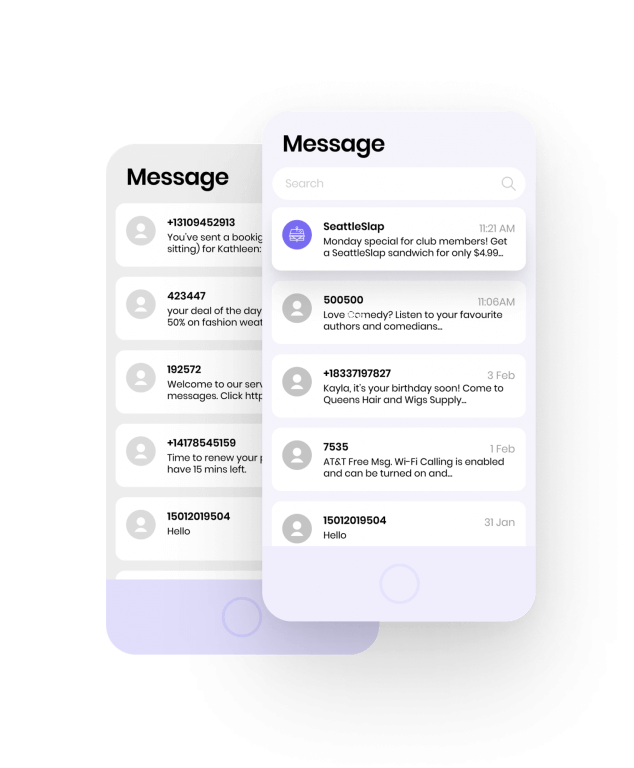 illustration of sms and branded message services